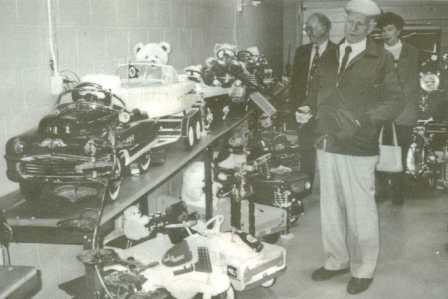 Richard showing the collection to a small group.