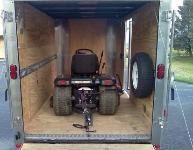 6' x 10' Enclosed Trailer, ENC1, loaded with a Garden Tractor with 50